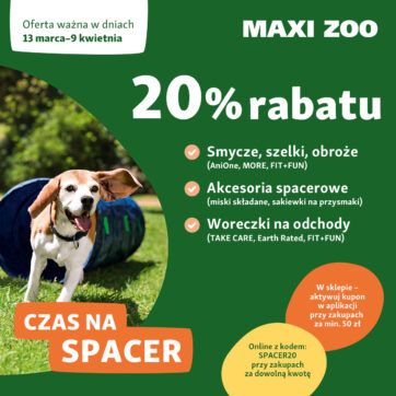 Złap 20% rabatu na akcesoria spacerowe dla pupila!