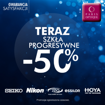 Szkła progresywne -50%!