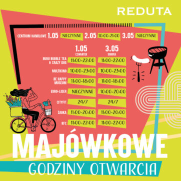 Sprawdź godziny otwarcia CH Reduta w majówkę!ð