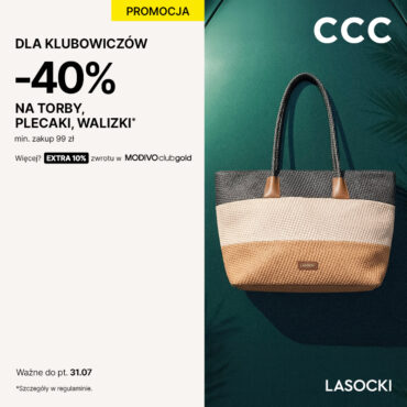 Teraz w CCC tylko w Modivoclub torby, plecaki i walizki aż 40% taniej!